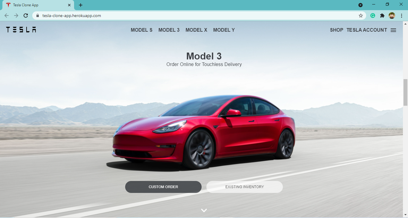 Tesla Clone Home Page